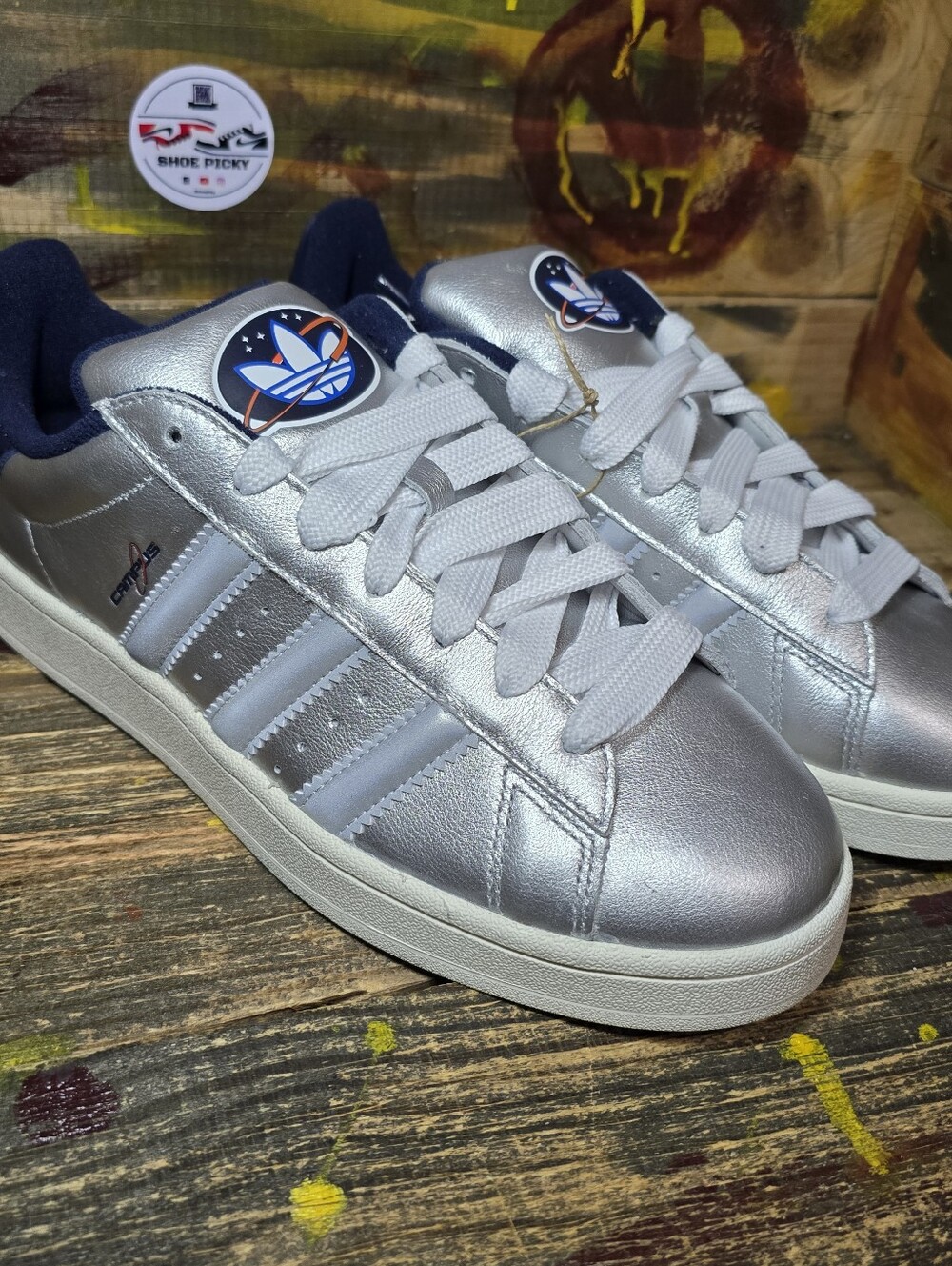 adidas Originals Campus 00s Houston Space Silver Metallic KJ3830‎ Men's Size 11 - Picture 3 of 9
